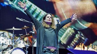 A photograph of Ozzy Osbourne with Black Sabbath at Download Festival, 2016