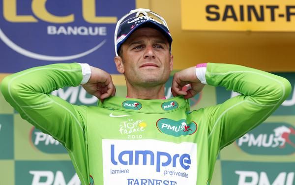 Alessandro Petacchi is happy being green.