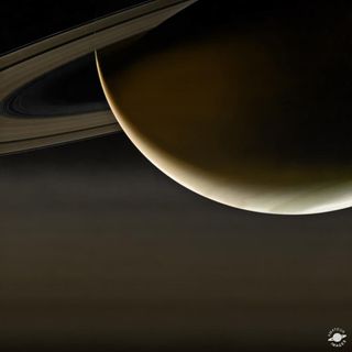 Stephane Calonnec created this image of Saturn from a raw Cassini image captured on March 12, 2014.
