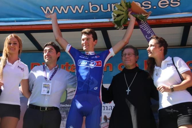 Podium for Anthony Roux's victory