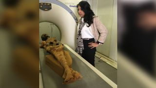 This "screaming mummy," which is the mummified remains of a woman from ancient Egypt, was found at Deir el-Bahari, a tomb complex on the opposite side of the Nile from the city of Luxor.
