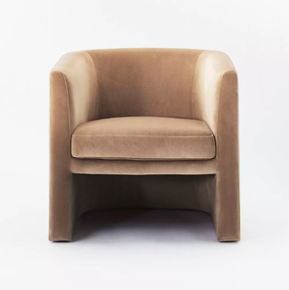 Brown minimalist accent chair