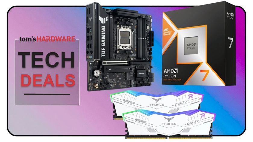 Tech Deals cover featuring a Newegg PC hardware bundle consisting of a CPU, Motherboard, and RAM.