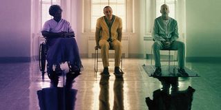 Samuel L. Jackson, James McAvoy and Bruce Willis in Glass