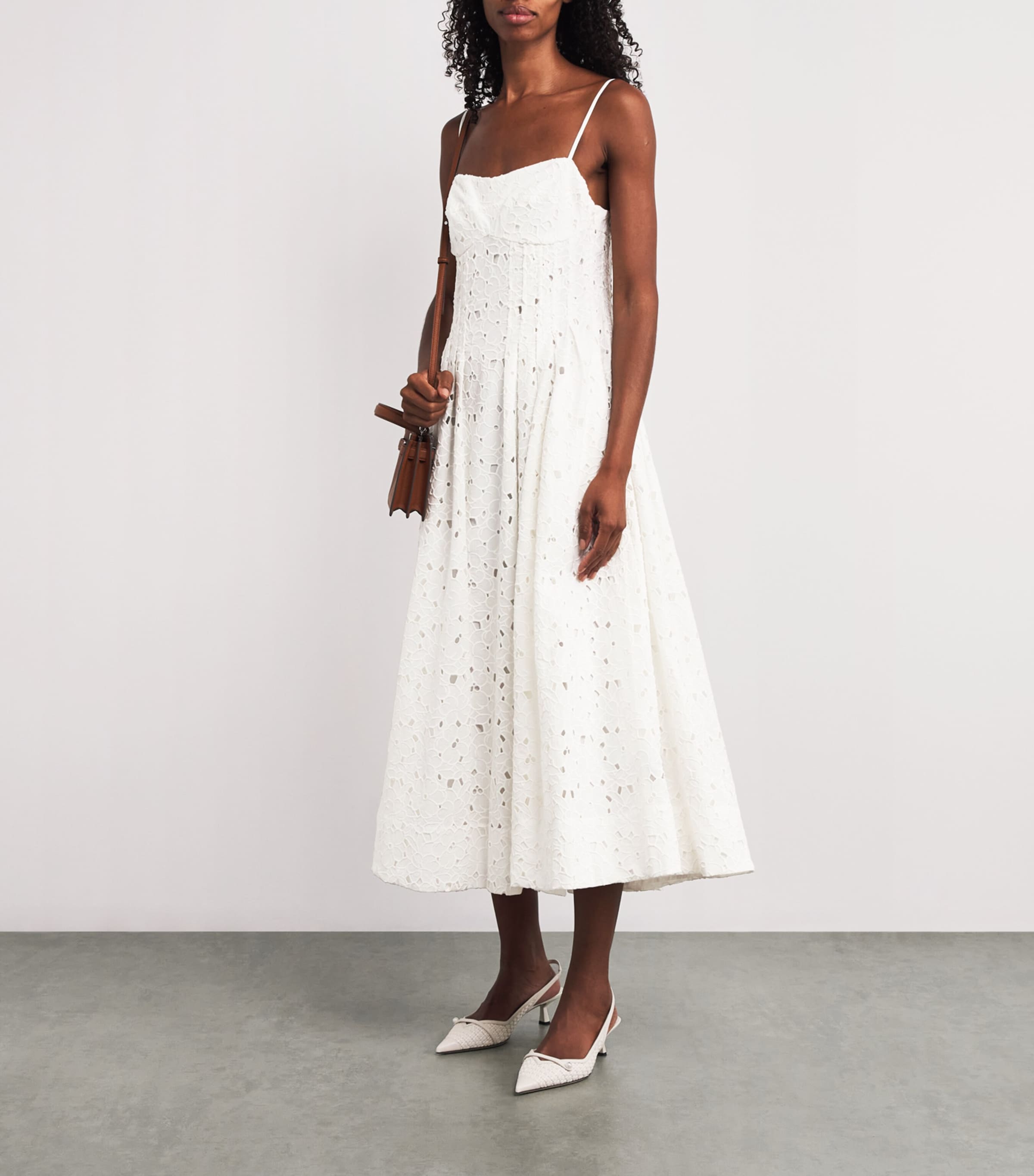 Embroidered Floral Kittiya Midi Dress