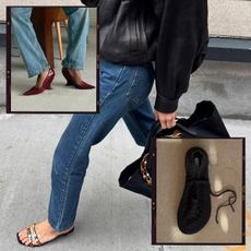 A collage featuring 2025 shoe trends.