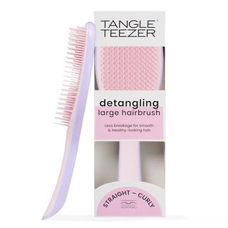 Tangle Teezer Ultimate Detangler Hairbrush for Wet & Dry Hair, Eliminates Knots & Reduces Breakage for Long, Thick, & Curly Hair Types, Large, Pink & Purple