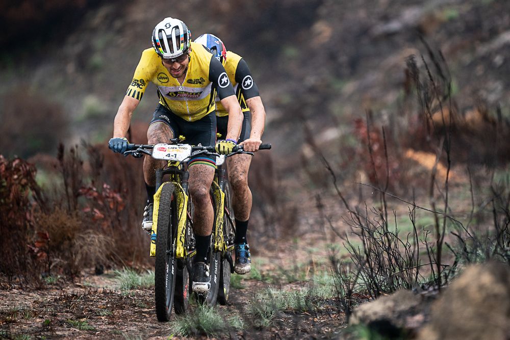 Nino Schurter and Lars Forster of Scott-SRAM MTB-Racing