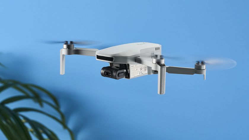 A gray Potensic Atom 4K drone