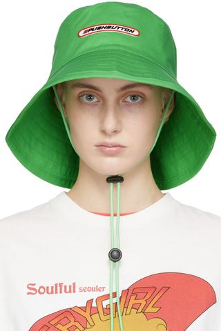 Pushbutton SSENSE Exclusive Green Big Bucket Hat