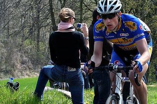 Kristof Vandewalle (Topsport Vlaanderen) rides in the early escape.