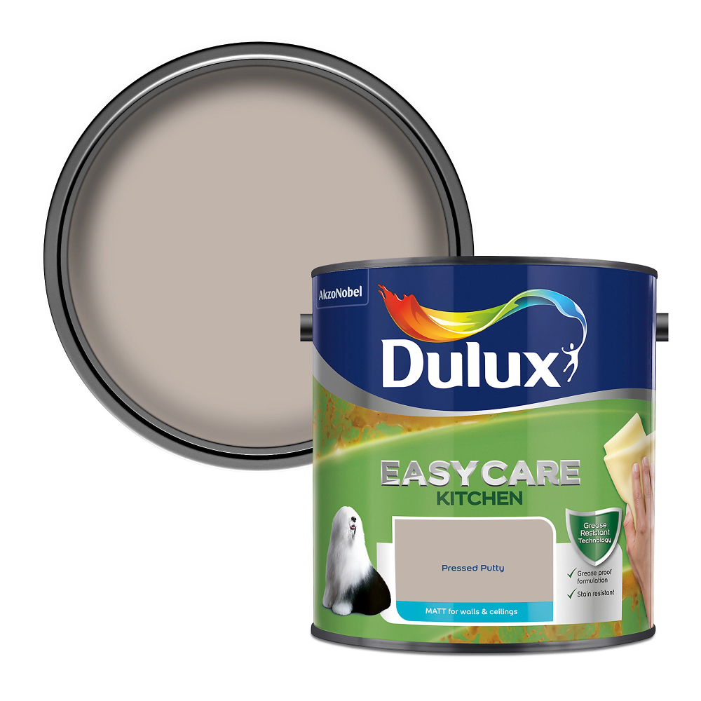 tin of putty colour kitchen paint