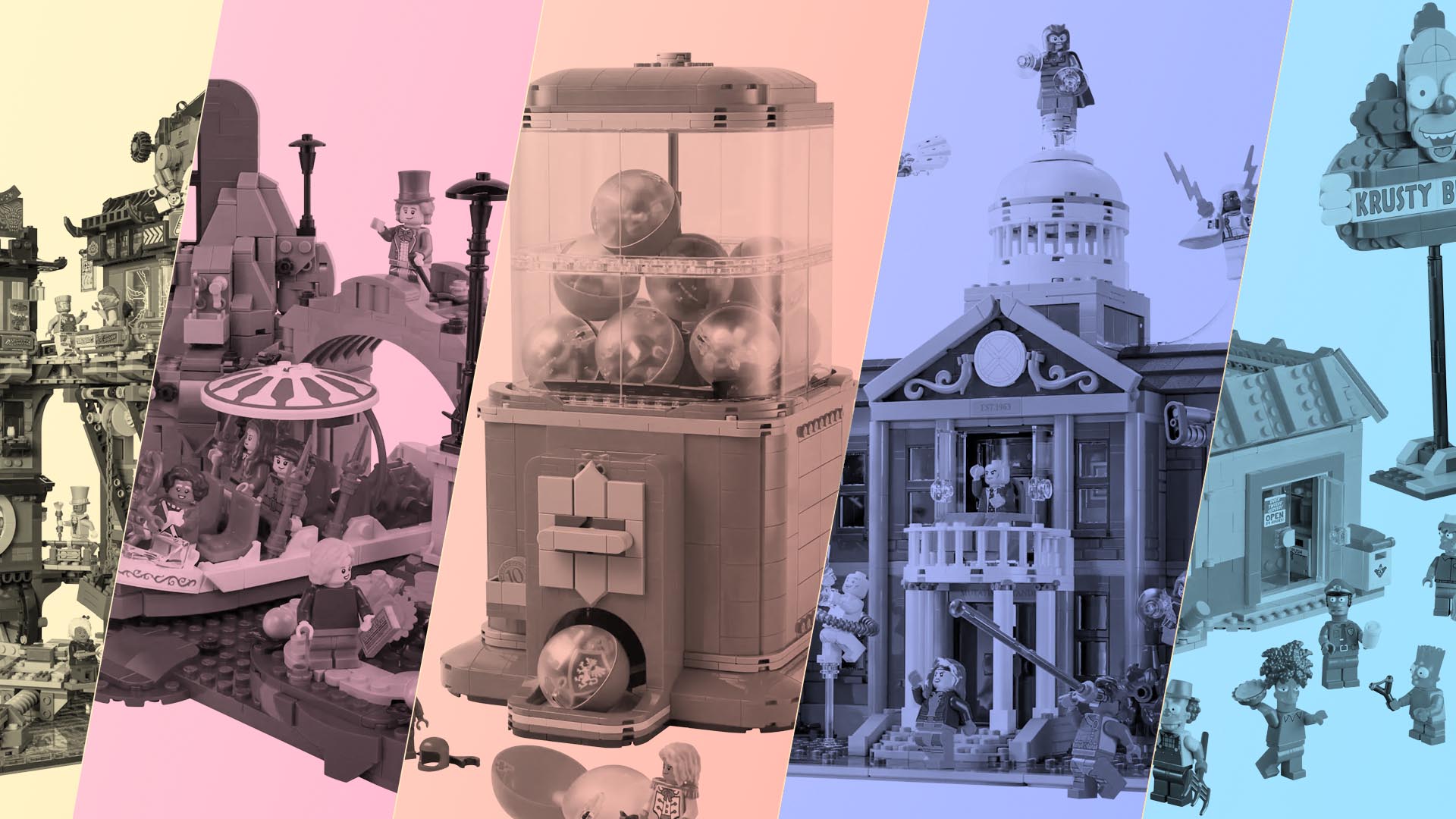 Images of five LEGO sets.