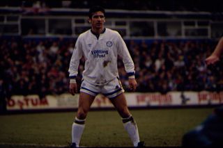 Eric Cantona in action for Leeds United in February 1992.