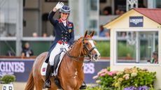 Charlotte Dujardin and Gio at the European Dressage Championships 2021.