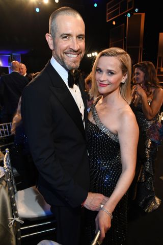 Jim Toth and Reese Witherspoon attend the 26th Annual Screen Actors Guild Awards at The Shrine Auditorium on January 19, 2020 in Los Angeles, California