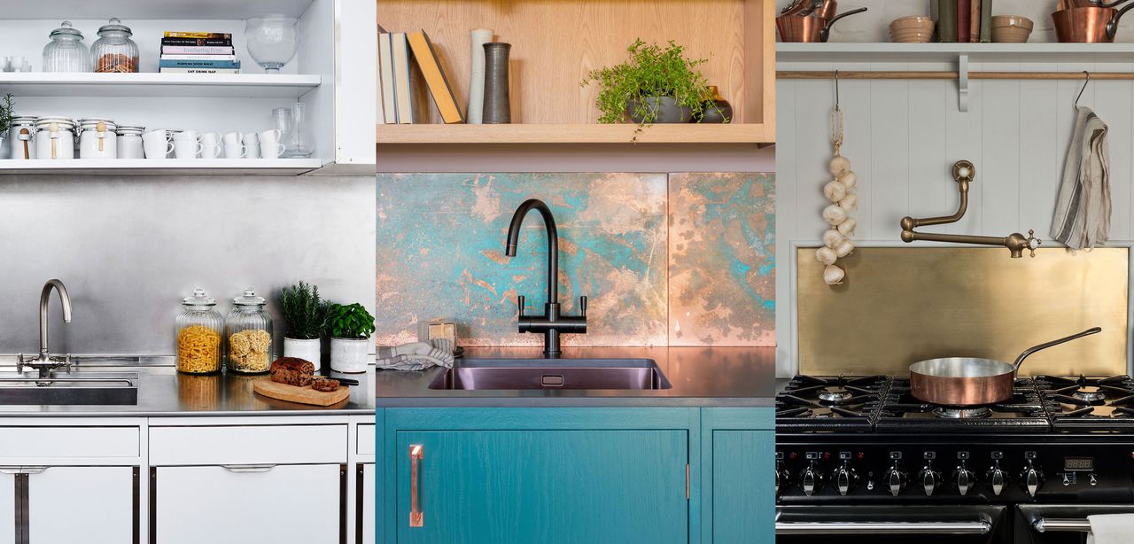 Metal backsplash ideas