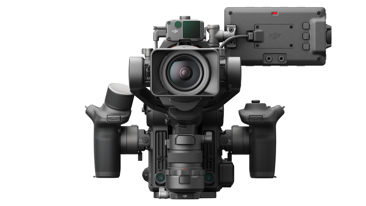 DJI Ronin 4D-8K on white background, front view