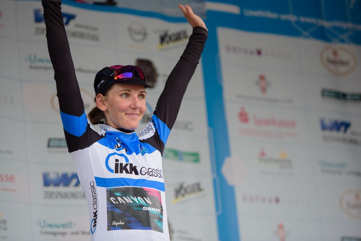 Lisa Brennauer (CANYON//SRAM Racing) is the best place German rider, at Thuringen Rundfarht 2016 - Stage 2