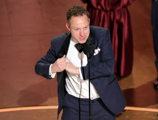 Lol Crawley accepts the Cinematography award for "The Brutalist" onstage during the 97th Annual Oscars at Dolby Theatre on March 02, 2025 in Hollywood, California.