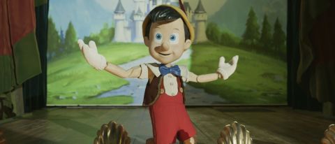 Pinocchio laps up the applause during Stromboli's musical act in his live-action film remake