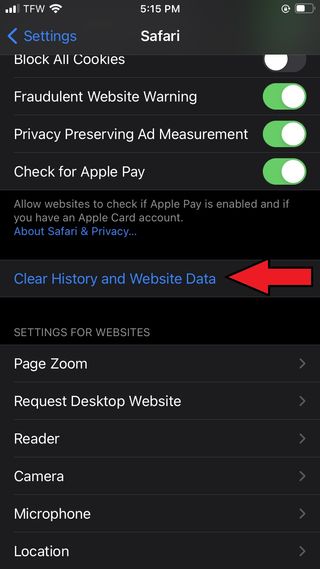 How to clear iPhone cache