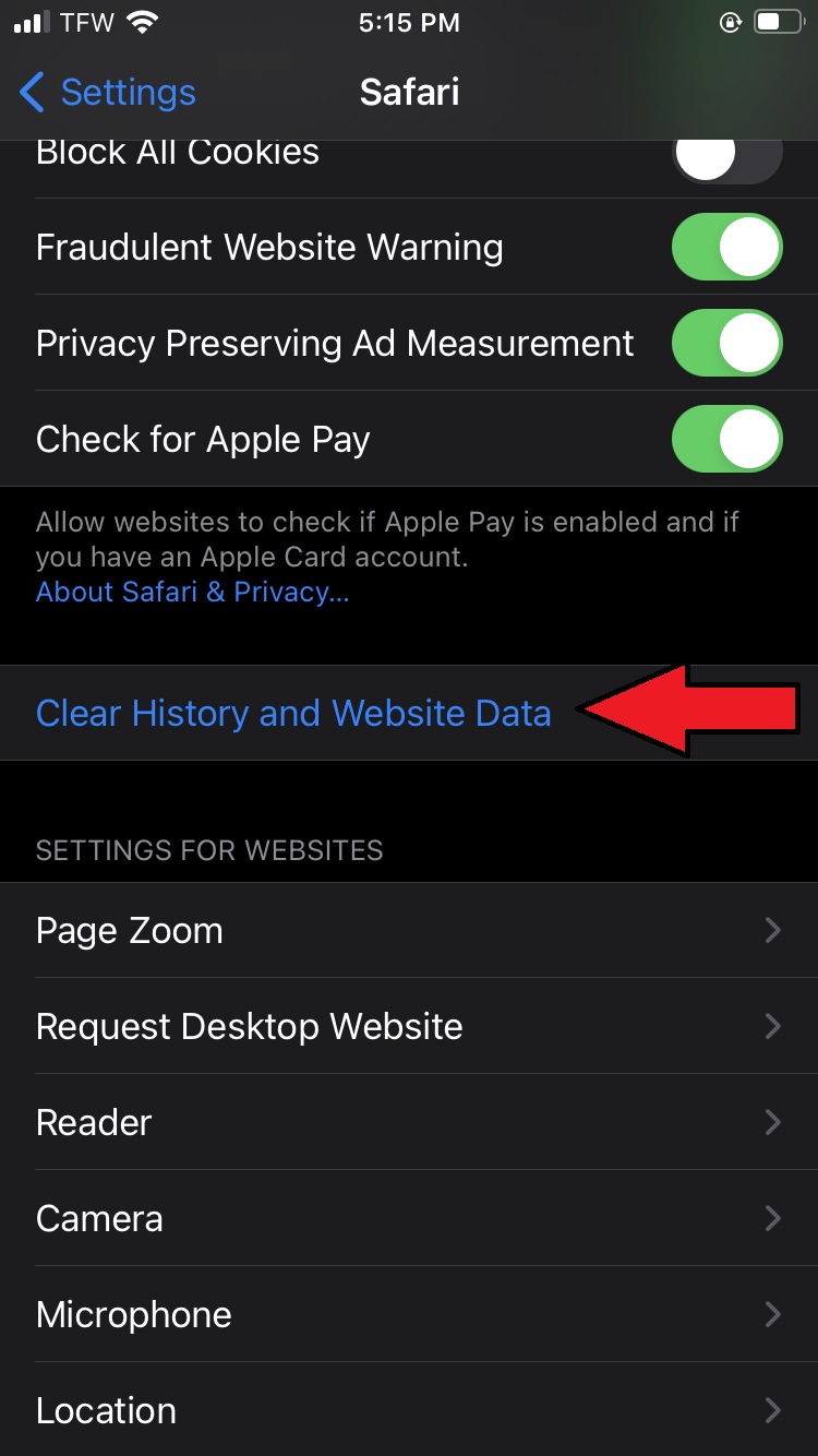 How to clear iPhone cache