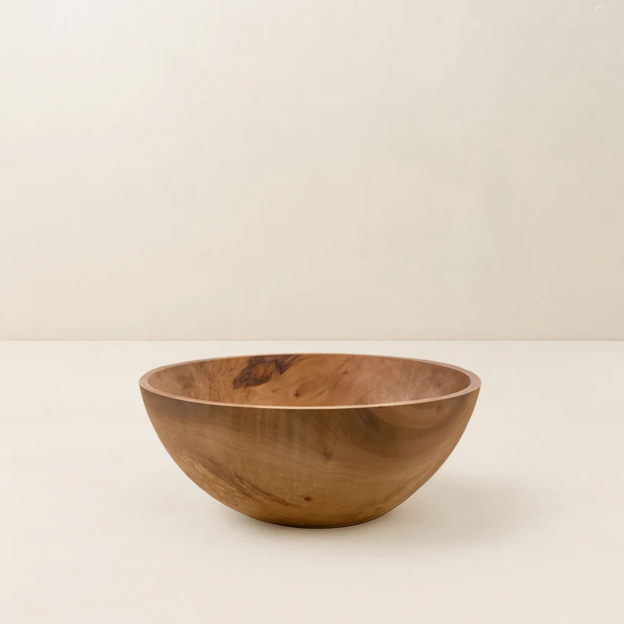 11" maple wood serving bowl