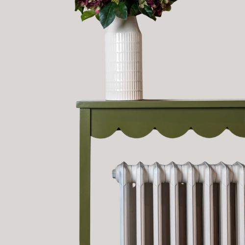 etsy, Radiator Console Table Cover Scallop Wavy Edge
