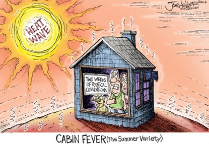 &nbsp;Political cartoon U.S. Convention cabin fever