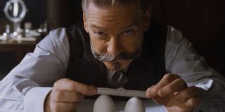 Kenneth Branagh as Detective Hercule Poirot in Murder on the Orient Express
