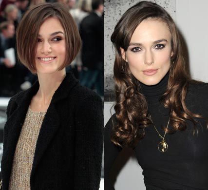 Keira Knightley revals new bob hair at Chanel show at Paris Fashion Week