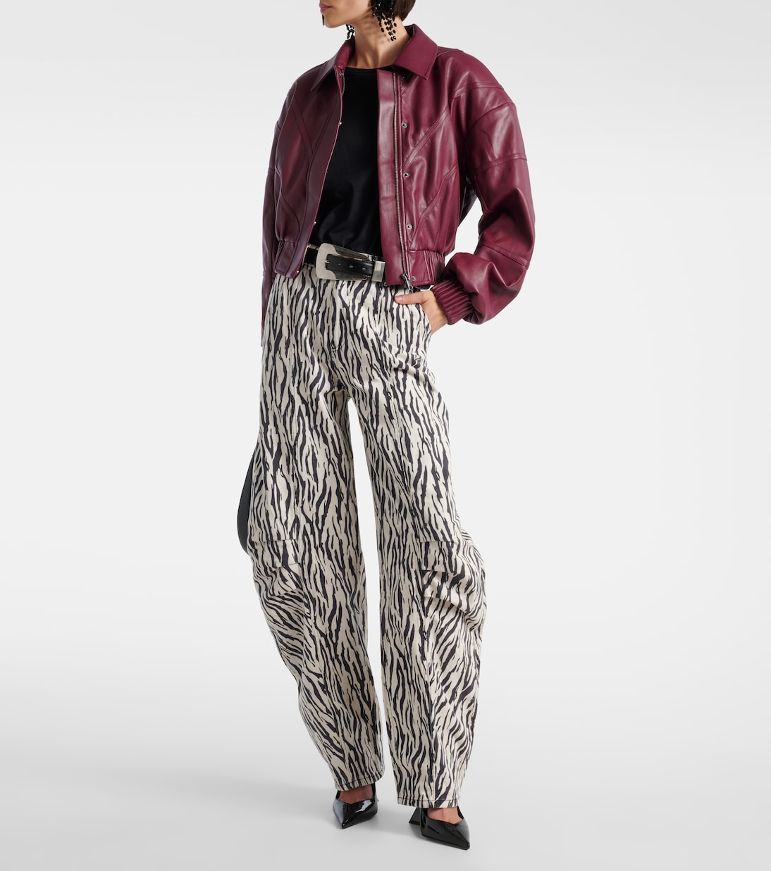 Printed Cotton Twill Cargo Pants
