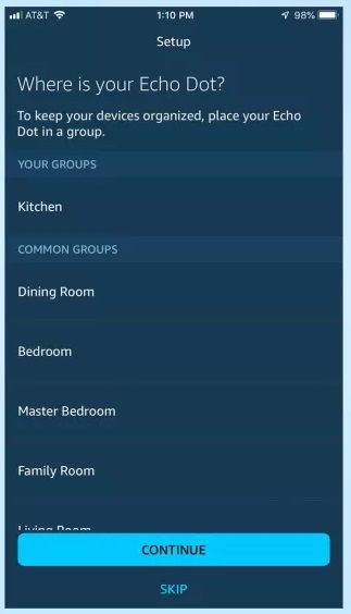 8 Where is your echo dot Amazon Alexa