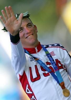 Tyler Hamilton, pictured in the 2004 Olympic time trial, is the first rider to be accused of blood doping under the new test.