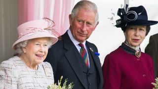 Queen Elizabeth II, Prince Charles, Prince of Wales and Princess Anne, Princess Royal attend the 2017 Braemar Highland Gathering at The Princess Royal and Duke of Fife Memorial Park on September 2, 2017 in Braemar, Scotland.