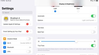 How to extend your iPad’s battery life - iPadOS Display & Brightness settings menu