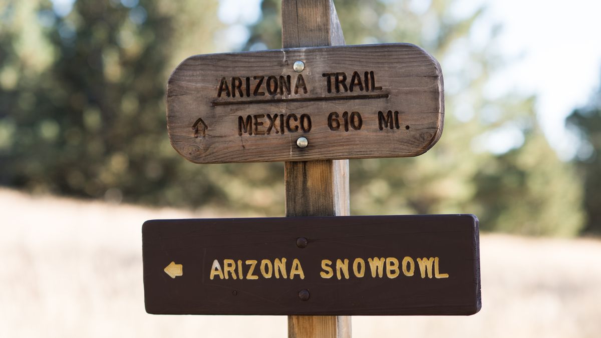 Trail sign on the Arizona Trail