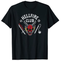 Hellfire Club t-shirt | $22.99 at Amazon
- Men's fit
- Women's fit
- Youth fit
Yes, you can actually buy the official Hawkins High Hellfire Club t-shirt. And no, it's not a knock-off. While it's a shame there isn't one with a white background at Amazon like the show, the logo on this tee is otherwise identical (and if you want a shorter tee with the white background, you can get it for $19.99 from Zavvi).

UK price: £17.99 at Amazon