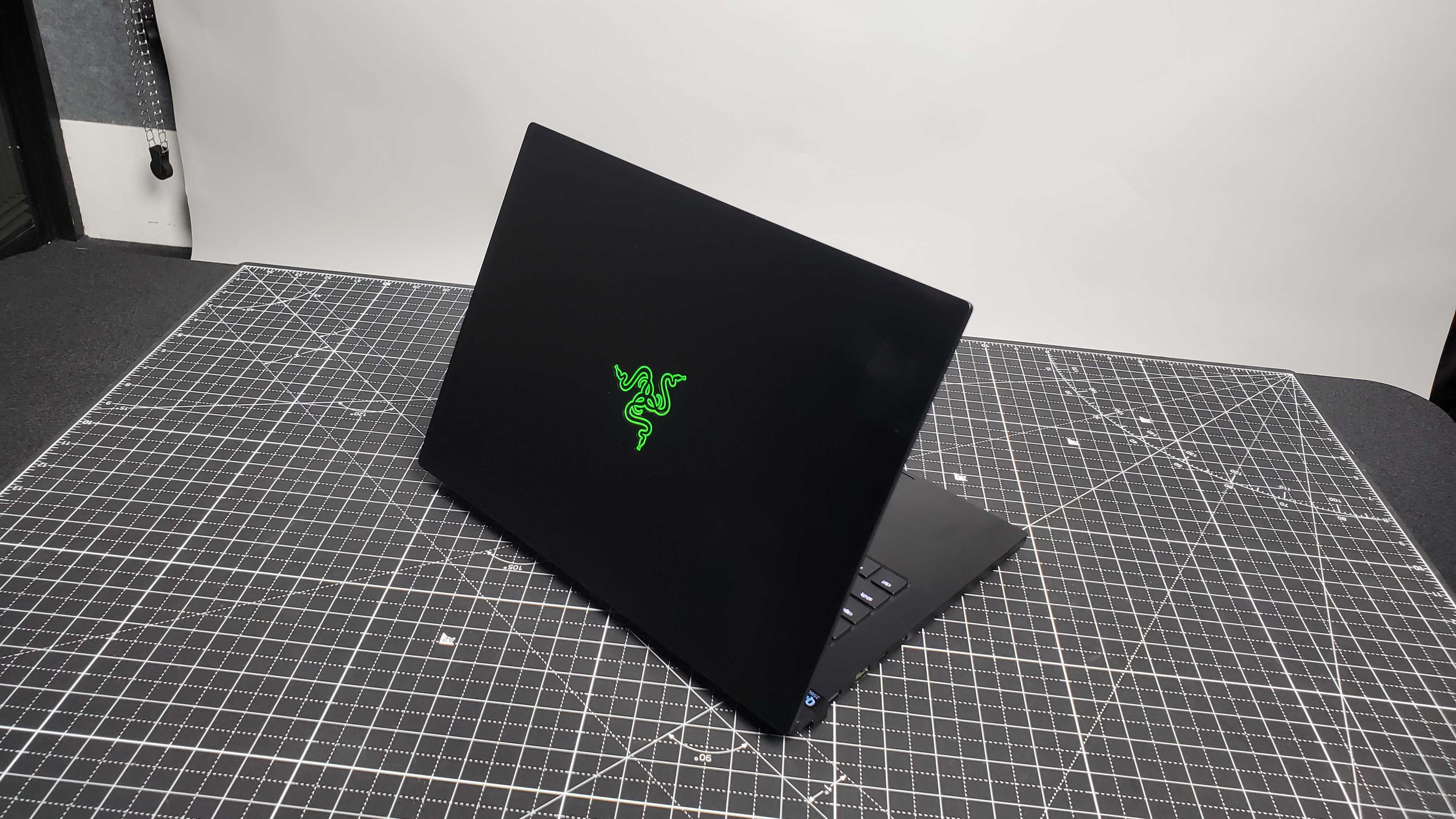 black gaming laptop