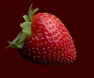 A close up of a strawberry