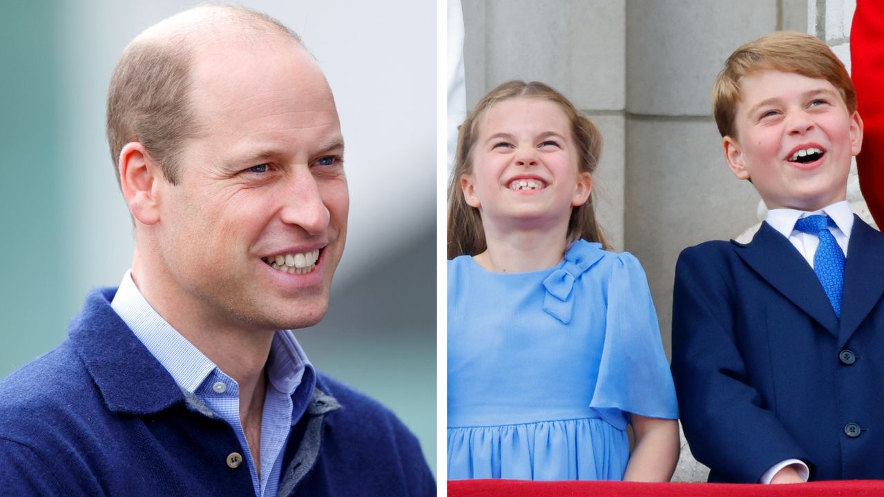 Prince William, George and Charlotte photographed smiling in a two-picture template - Prince William&#039;s favourite childhood meals