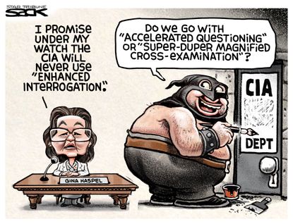 Political cartoon U.S. Gina Haspel CIA torture