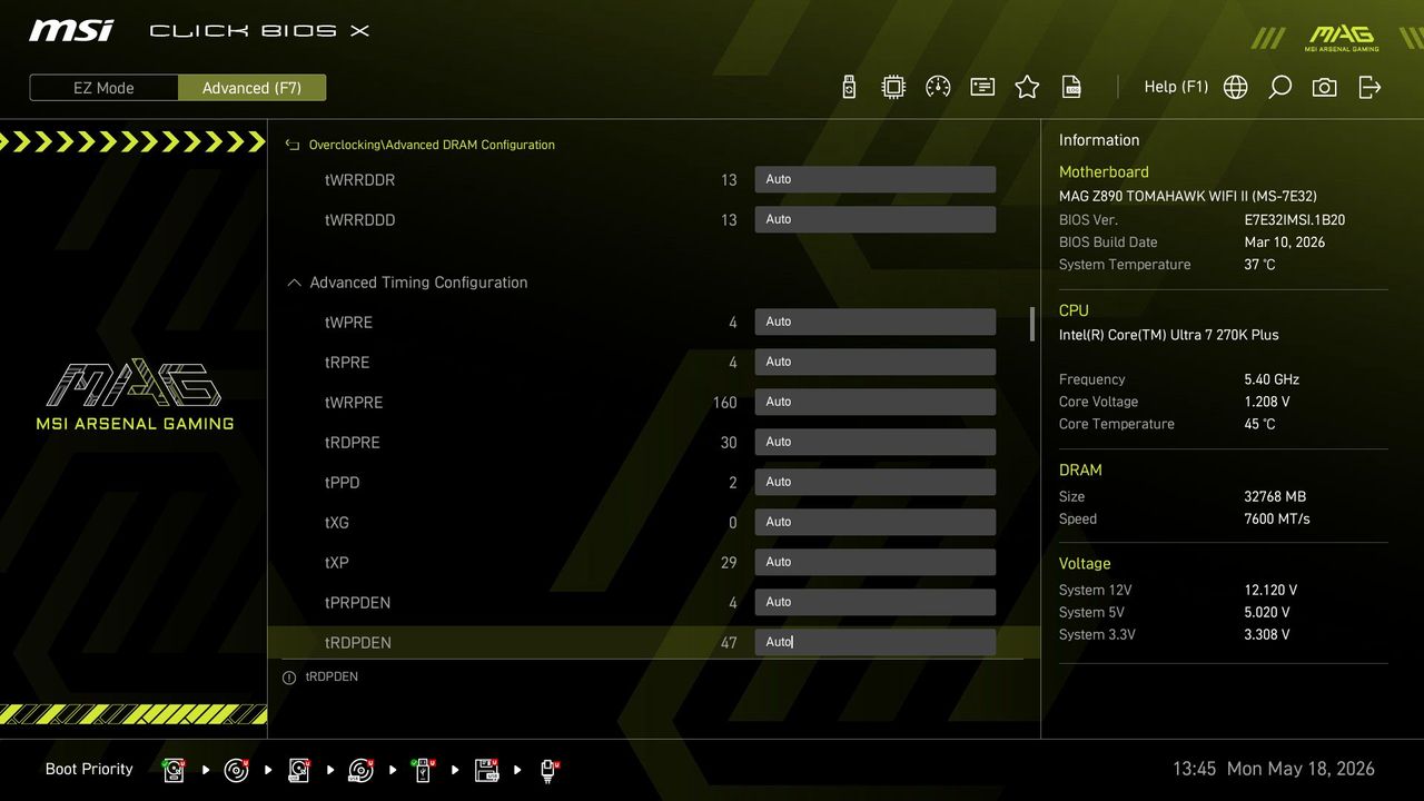 MSI MAG Z890 Tomahawk Wifi II