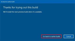 Uninstall new version of Windows 10