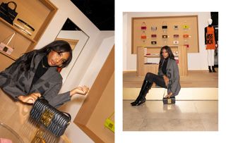 Nimi Blackwell pictured in the Dior pop up at Harrods