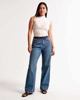 Lockere Jeans mit hohem Bund von Curve Love