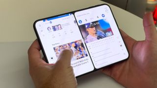 iPhone Duo with MLB app open