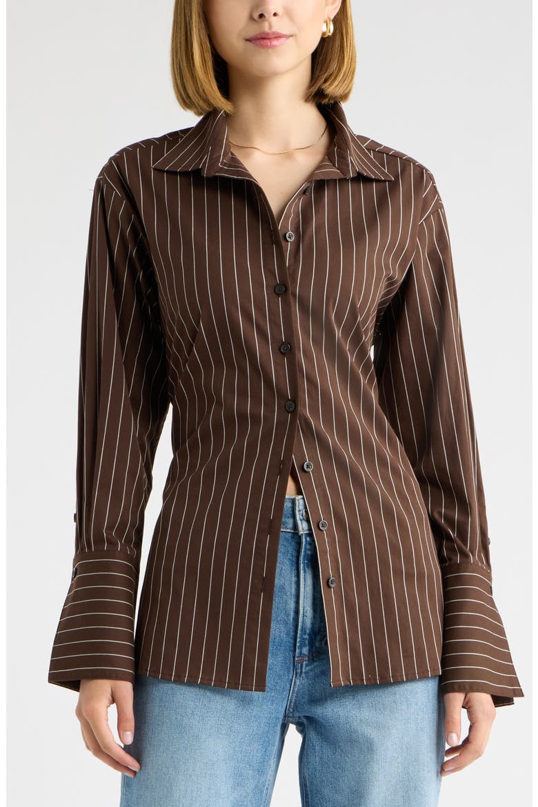 Tie Back Button Up Shirt