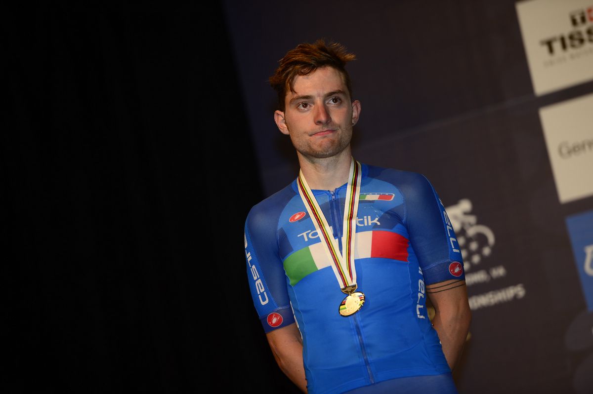 Simone Consonni (Italy) can't hide his dissapointment